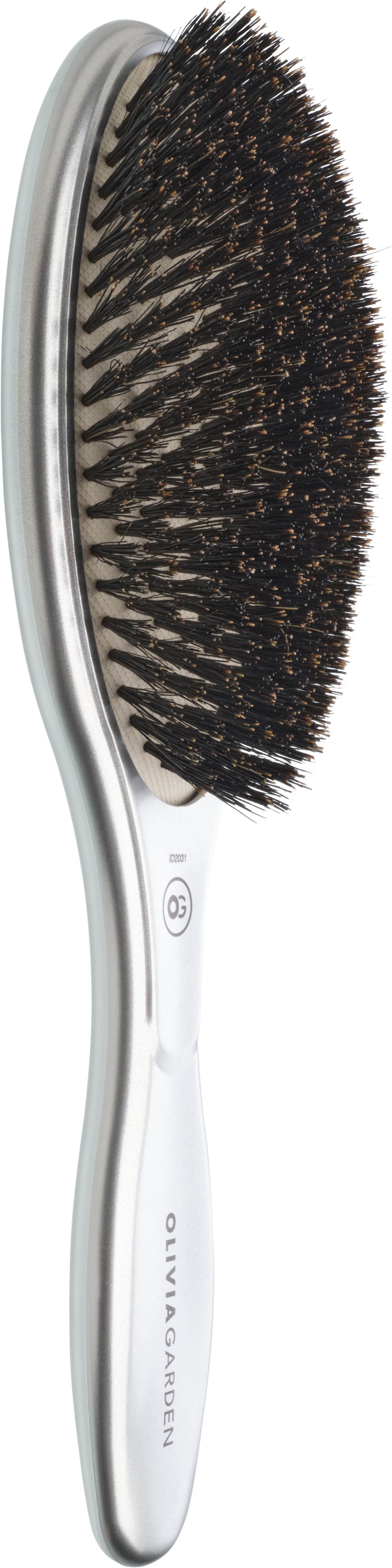 Olivia Garden Expert Care Oval Boar Bristles Silver