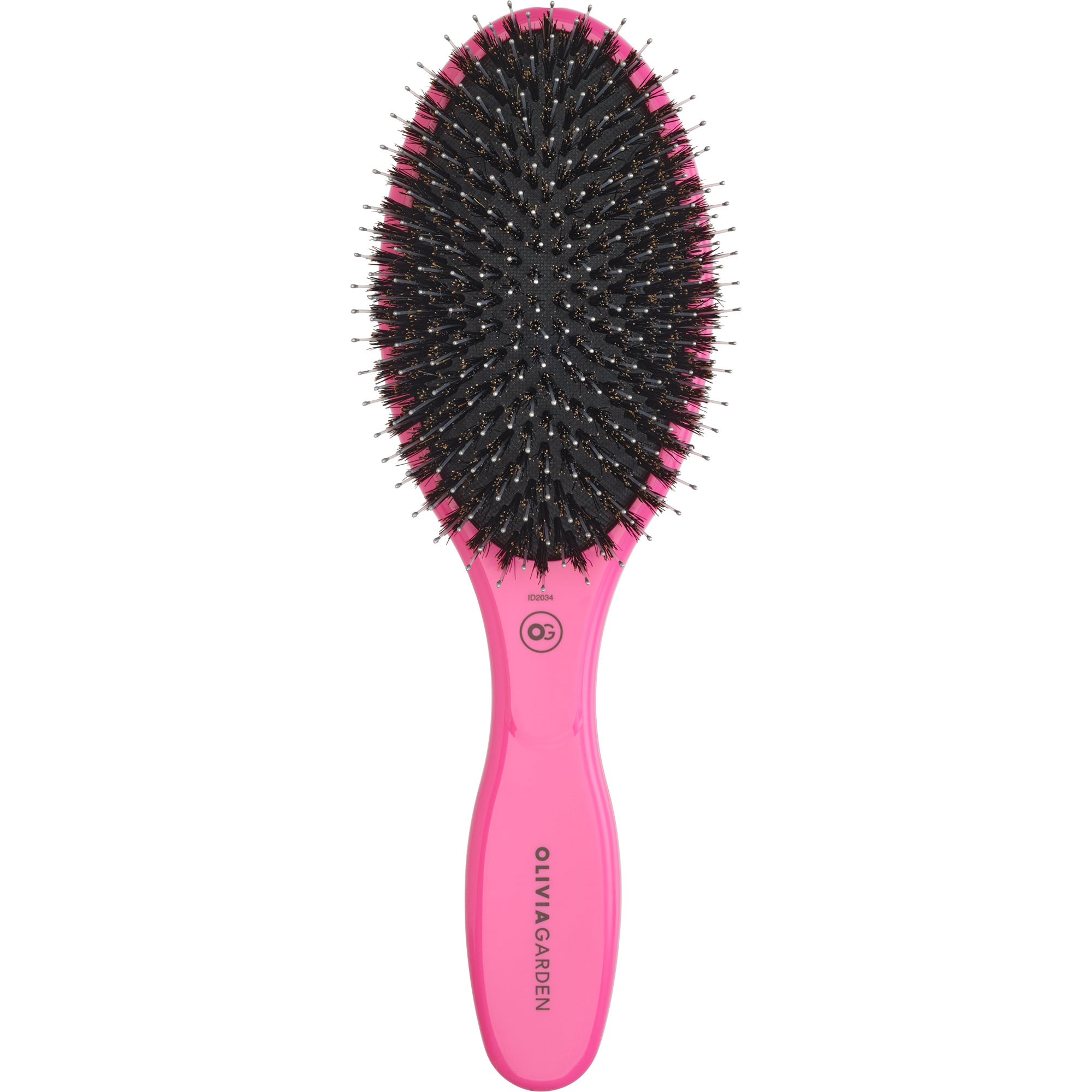 Olivia Garden Expert Care Oval Boar&Nylon Bristles Pink