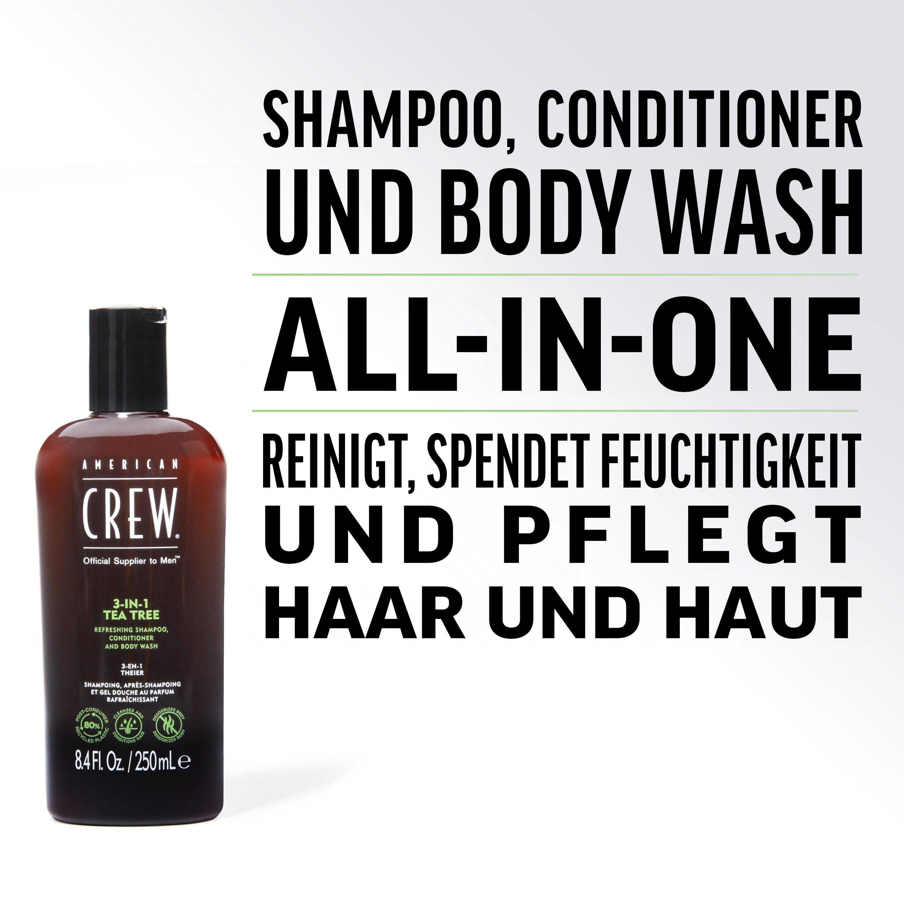 American Crew 3-in-1 Tea Tree Shampoo 1000ml