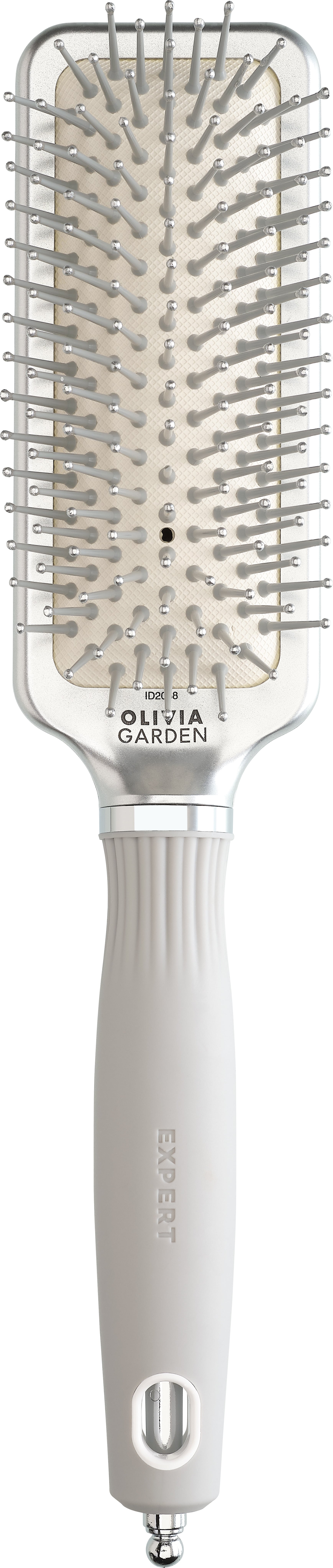 Olivia Garden Expert Care Rectangular Nylon Bristle Silver S