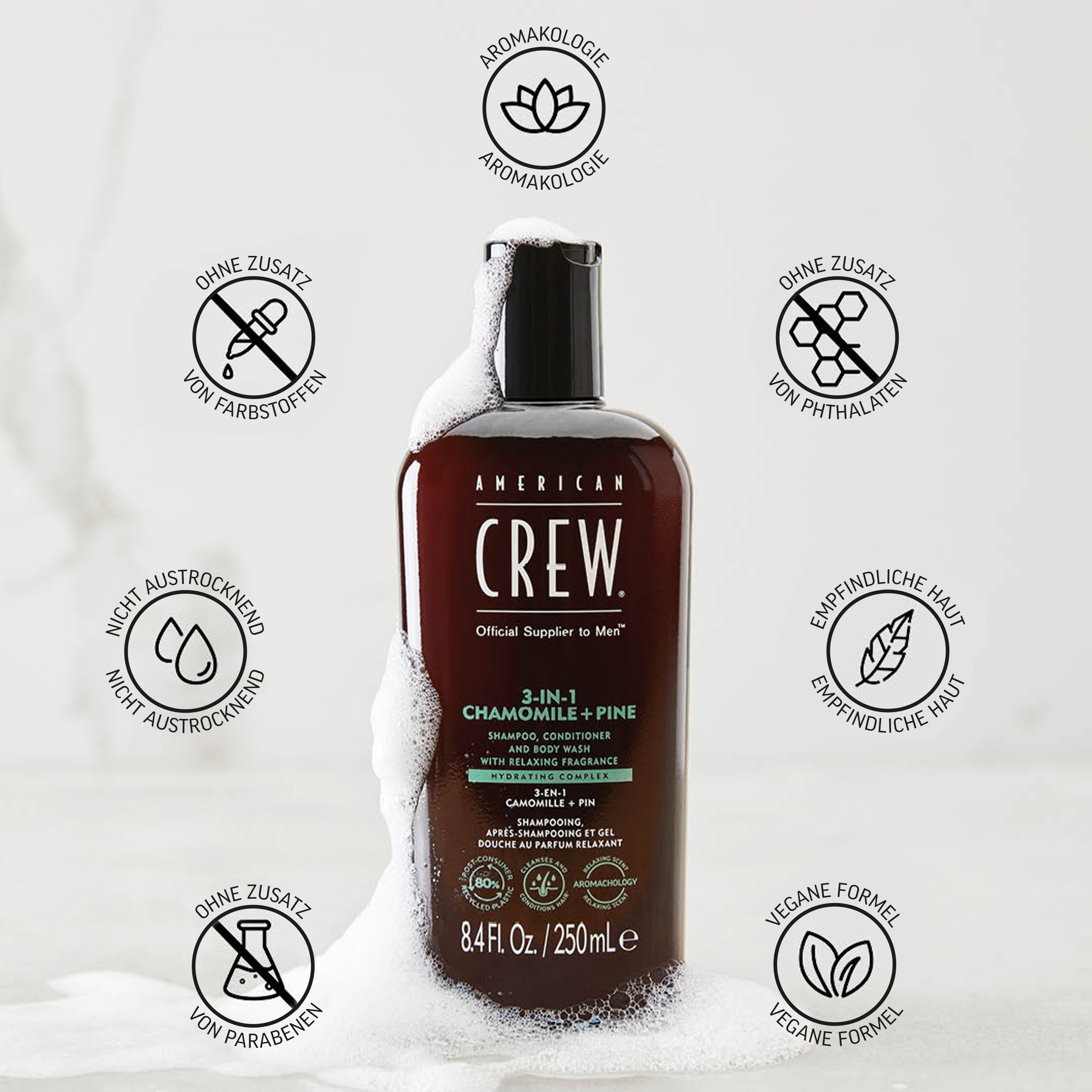 American Crew 3-in-1 Chamomile & Pine Relaxing Shampoo 450ml