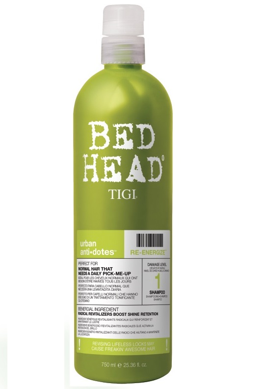 Tigi Bed Head Re-Energize Shampoo 750ml Damage Level 1