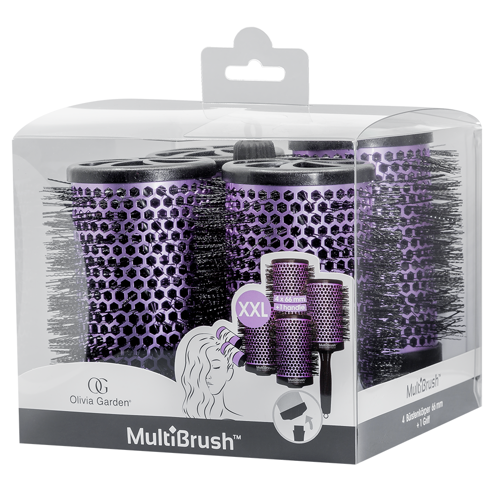 Olivia Garden MultiBrush 66/87 pink, 4er Set mit Griff