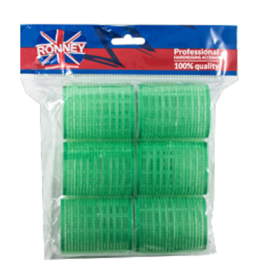 Ronney Professional Velcro Rollers 48/63mm green 6St
