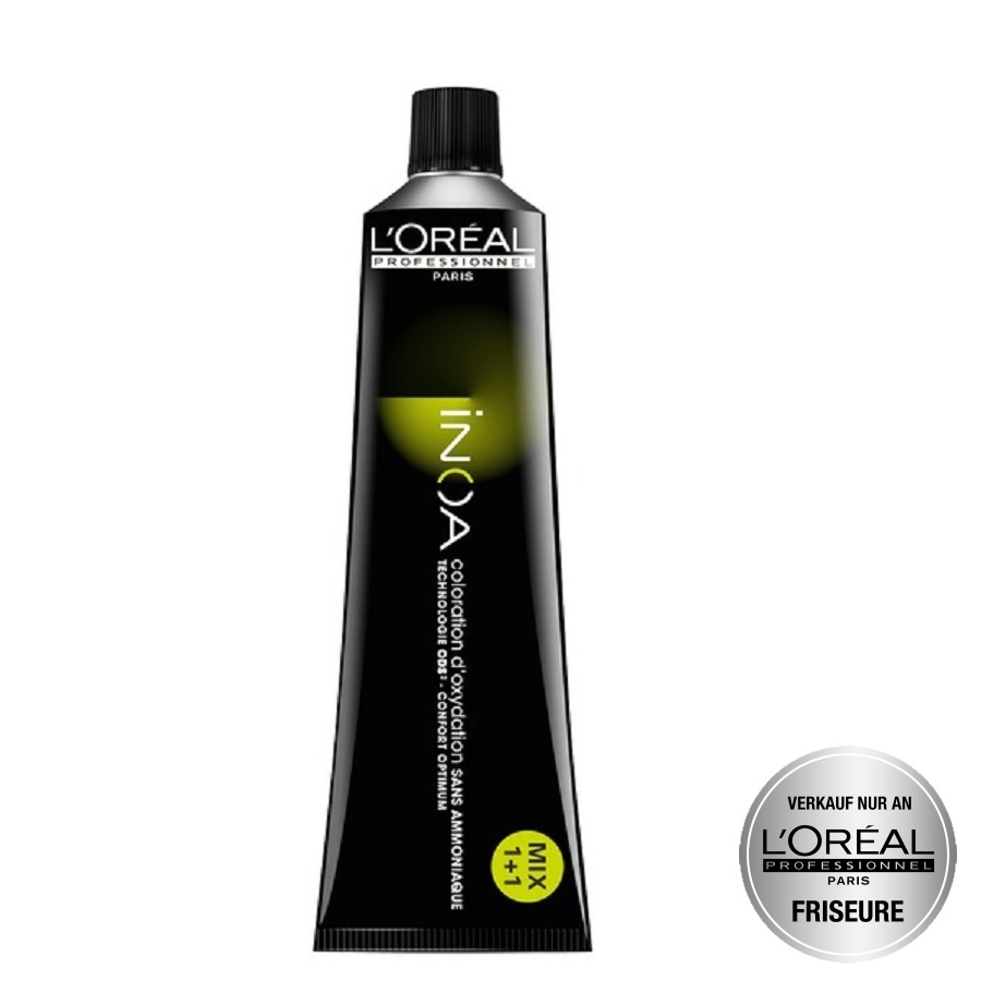 Loreal INOA Coloration ohne Ammoniak 60ml 7,24 mittelblond irise kupfer SALE