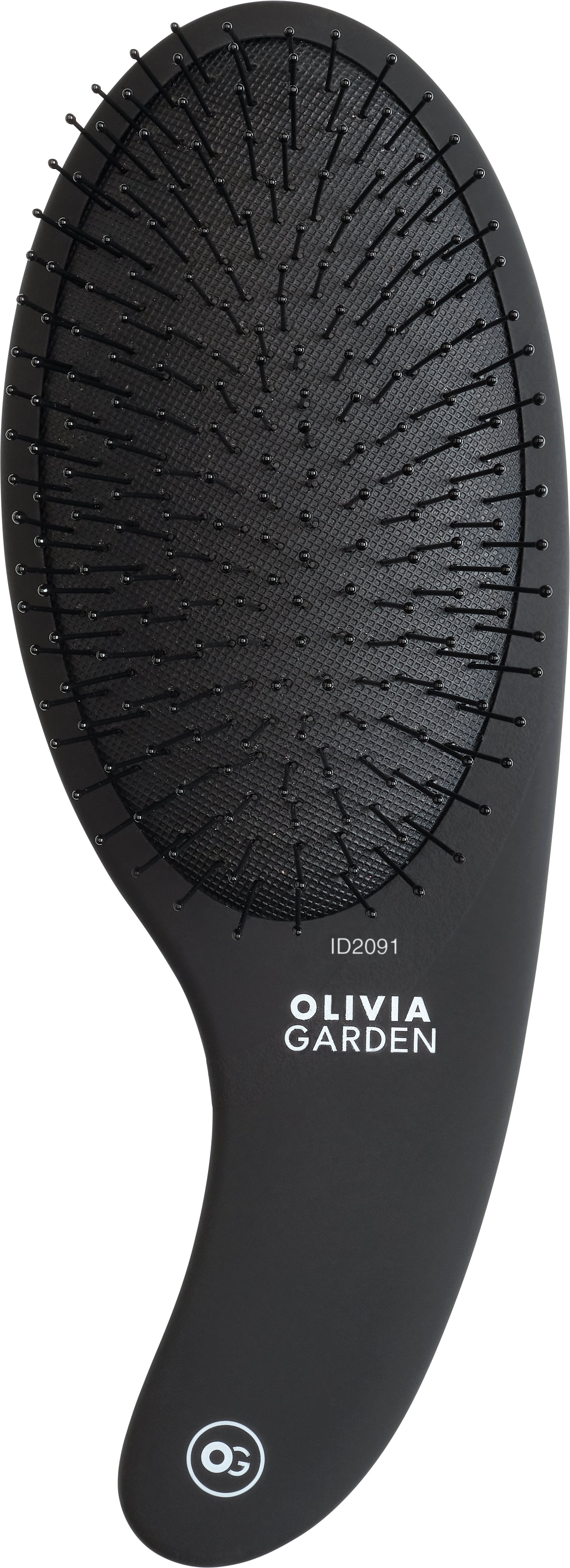 Olivia Garden Expert Care Curve Nylon Bristles Matt Black