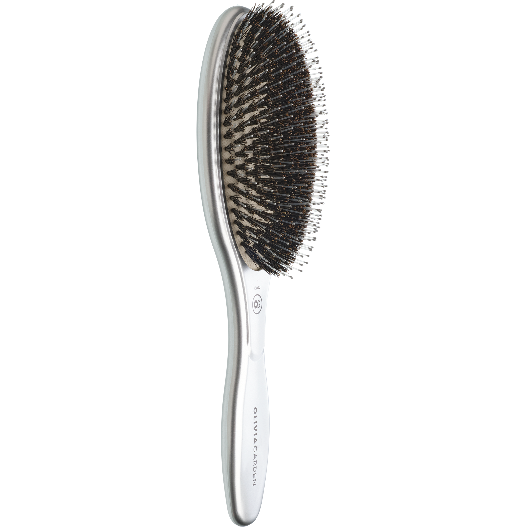 Olivia Garden Expert Care Oval Boar&Nylon Bristles Silver