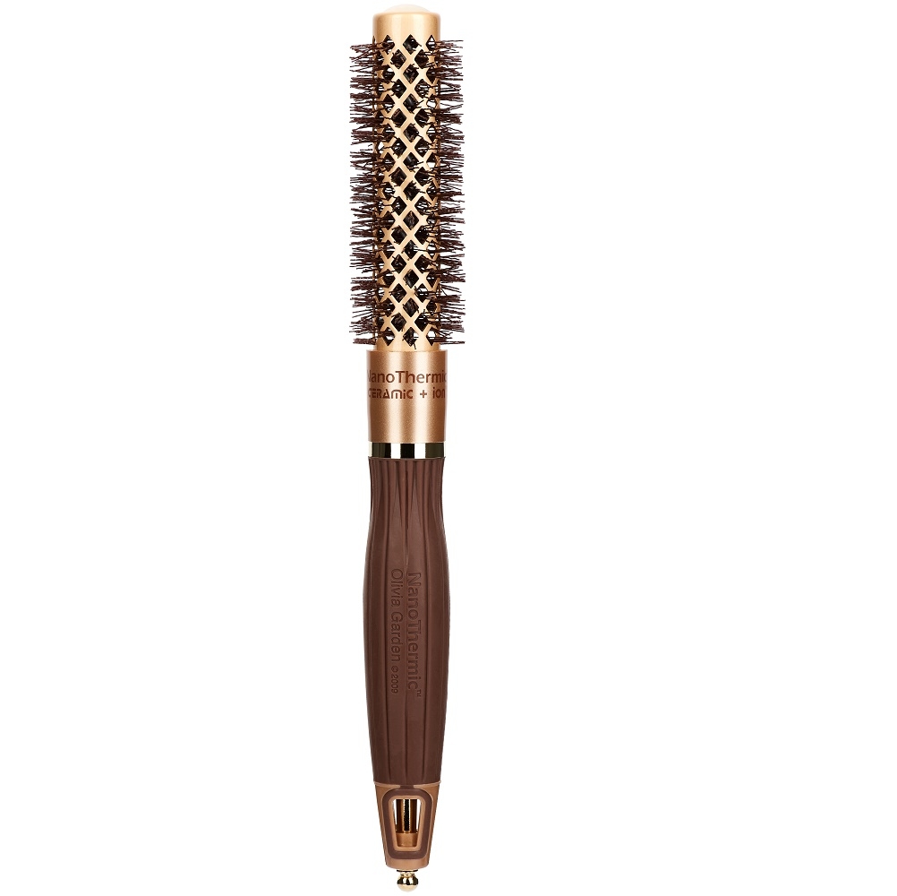 Olivia Garden Expert Blowout Shine Wavy Bristles Gold&Brown 20